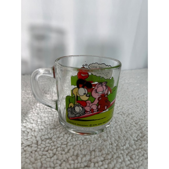 Vintage Garfield Glass Collection Set of 3 Jim Davis Cartoon Mugs Glasses - Picture 9 of 16